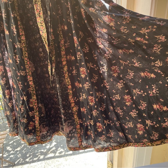 La Vie Rebecca Taylor Floral Print Maxi Dress Size L - Picture 10 of 11